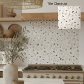 Elegant Watercolor Woodland Winterberry Pattern タイル