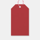 Elegant Watercolor Wreath with Bow Holiday Photo ギフトタグ (裏面)