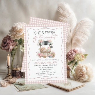 Elegant Watercolorfresh off the market  Bridal Sho 招待状