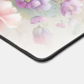 Elegant Watercolour Flowers Custom Name Text デスクマット (コーナー)