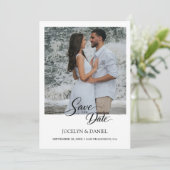 Elegant Waterfall Photo Save the Date Card 招待状 (スタンド正面)