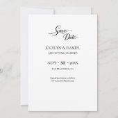 Elegant Waterfall Photo Save the Date Card 招待状 (裏面)