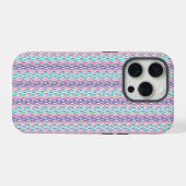Elegant Wavy Abstract Pattern iPhone Case iPhoneケース (裏面横)