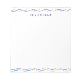 Elegant wavy border soft pastel tones ノートパッド