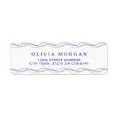 Elegant wavy border soft pastel tones Address ラベル (正面)