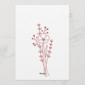 Elegant Wavy Frame Bridal Shower Photo Invitation 招待状 (裏面)