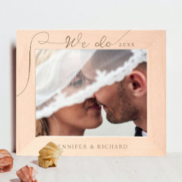 Elegant We Do Wedding Calligraphy Laser Engraved レーザー彫刻フレーム