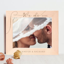 Elegant We Do Wedding Calligraphy Laser Engraved レーザー彫刻フレーム