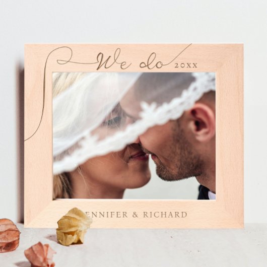 Elegant We Do Wedding Calligraphy Laser Engraved レーザー彫刻フレーム