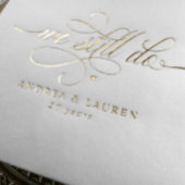 Elegant We Still Do Anniversary Vow Renewal Gold 箔ナプキン