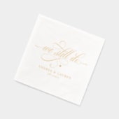 Elegant We Still Do Anniversary Vow Renewal Gold 箔ナプキン (左)