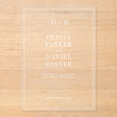 Elegant Wedding アクリル招待状 (正面)