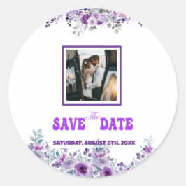 Elegant Wedding 007 by Nasrin Save the Date ラウンドシール