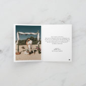 Elegant wedding 4 photo collage サンキューカード (内部)