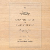 Elegant Wedding Acrylic Invitation アクリル招待状 (正面)