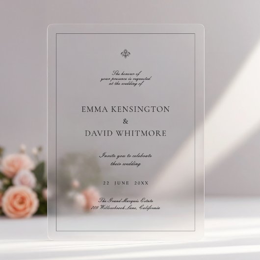 Elegant Wedding Acrylic Invitation アクリル招待状