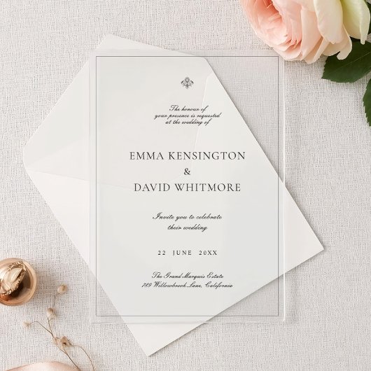 Elegant Wedding Acrylic Invitation アクリル招待状