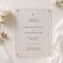 Elegant Wedding Acrylic Invitation アクリル招待状