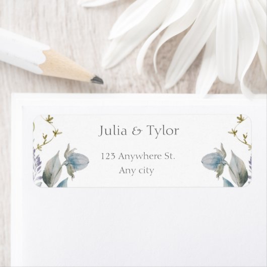 Elegant Wedding Address Label ラベル (インサイチュ)