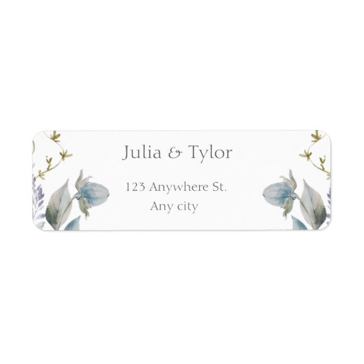 Elegant  Wedding Address Label ラベル (正面)