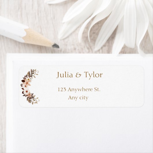 Elegant Wedding Address Label ラベル (インサイチュ)