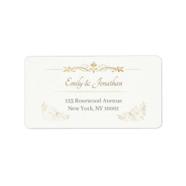 Elegant Wedding Address Labels ラベル
