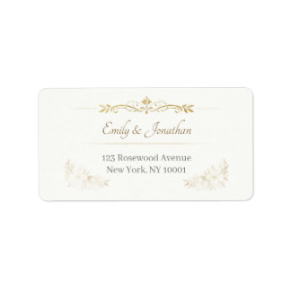 Elegant Wedding Address Labels ラベル