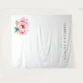 Elegant Wedding Announcement Design タペストリー (正面(横))