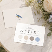 Elegant Wedding Attire Card | Dress Code Color 招待状