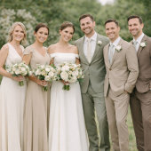 Elegant Wedding Attire Color Palette Card 招待状