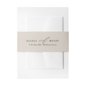 Elegant Wedding Belly Band with Calligraphy Font 招待状ベリーバンド (正面例)