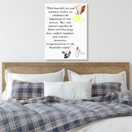 Elegant Wedding Card – Chic Black Heels with Pink  キャンバスプリント