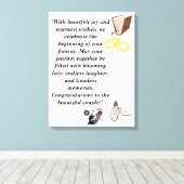 Elegant Wedding Card – Chic Black Heels with Pink  キャンバスプリント (インサイチュ (ウッドフロア))