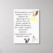 Elegant Wedding Card – Chic Black Heels with Pink  キャンバスプリント (正面)
