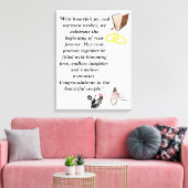 Elegant Wedding Card – Chic Black Heels with Pink  キャンバスプリント (インサイチュ (リビング))