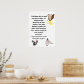 Elegant Wedding Card – Chic Black Heels with Pink  ポスター (キッチン)