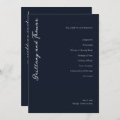 Elegant Wedding Ceremony Program プログラム (正面/裏面)