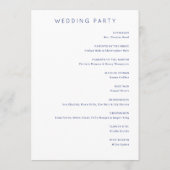 Elegant Wedding Ceremony Program プログラム (裏面)