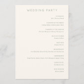 Elegant Wedding Ceremony Program プログラム (裏面)