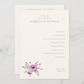 Elegant Wedding Ceremony Program プログラム (正面/裏面)