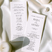 Elegant Wedding Ceremony & Reception Program  プログラム