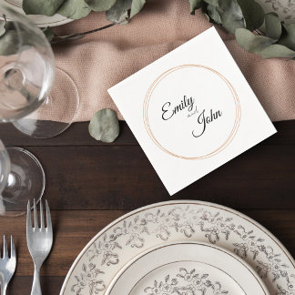 Elegant Wedding Cocktail Napkin スタンダードカクテルナプキン