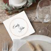 Elegant Wedding Cocktail Napkin スタンダードカクテルナプキン