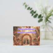 Elegant Wedding Congratulations Card エンクロージャーカード (スタンド正面)