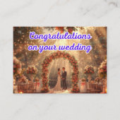 Elegant Wedding Congratulations Card エンクロージャーカード (正面)