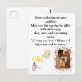 Elegant Wedding Congratulations Card | Romantic Fl ポストカード (正面/裏面)