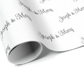 Elegant Wedding Customizable Couple's Names Gift  ラッピングペーパー (ロールコーナー)