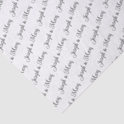 Elegant Wedding Customizable Couple's Names Gift 薄葉紙 (詳細)