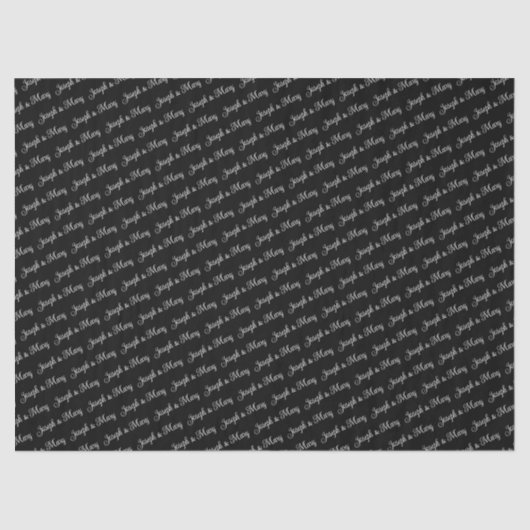 Elegant Wedding Customizable Couple's Names Gift  薄葉紙 (正面)