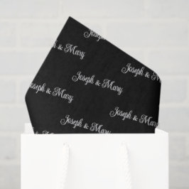 Elegant Wedding Customizable Couple's Names Gift  薄葉紙